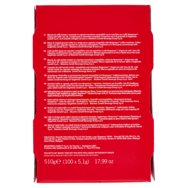 Segafredo Zanetti Intermezzo Capsule Compatibili Nespresso* 100 x 5,1 g