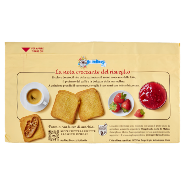 Mulino Bianco Fette Biscottate Dorate 2 pacchi 630g