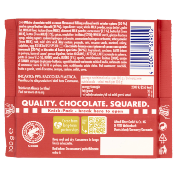 Ritter Sport White Speculoos 100 g