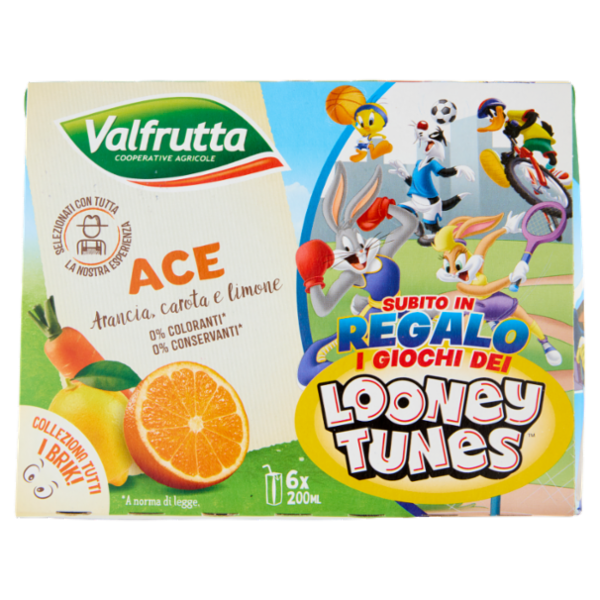 Valfrutta ACE Arancia, carota e limone 6 x 200 ml