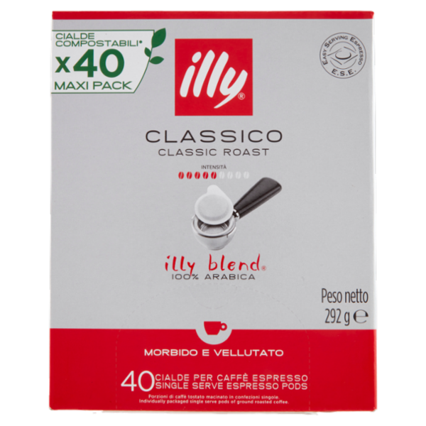 illy Classico 40 Cialde per Caffè Espresso 292 g
