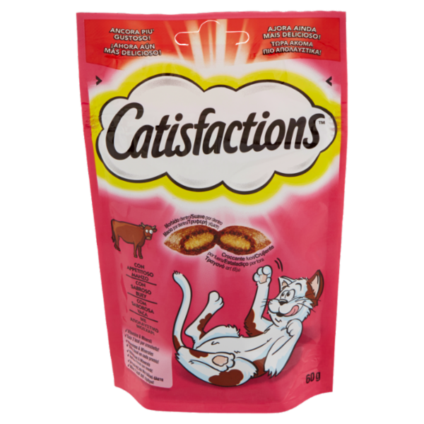 Catisfactions Snack Gatto con Appetitoso Manzo 60 g