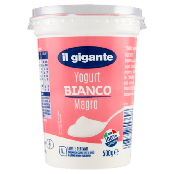 IL GIGANTE Yogurt Bianco Magro 500 g