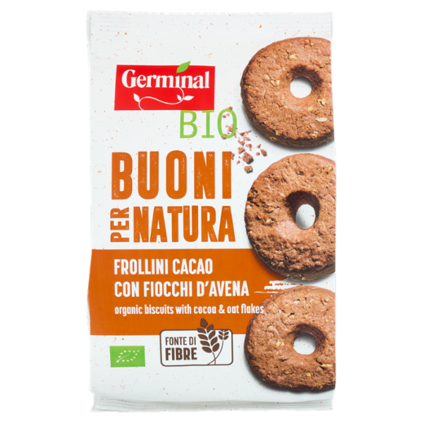 Germinal Bio Buoni per Natura Frollini Cacao con Fiocchi d'Avena 280 g