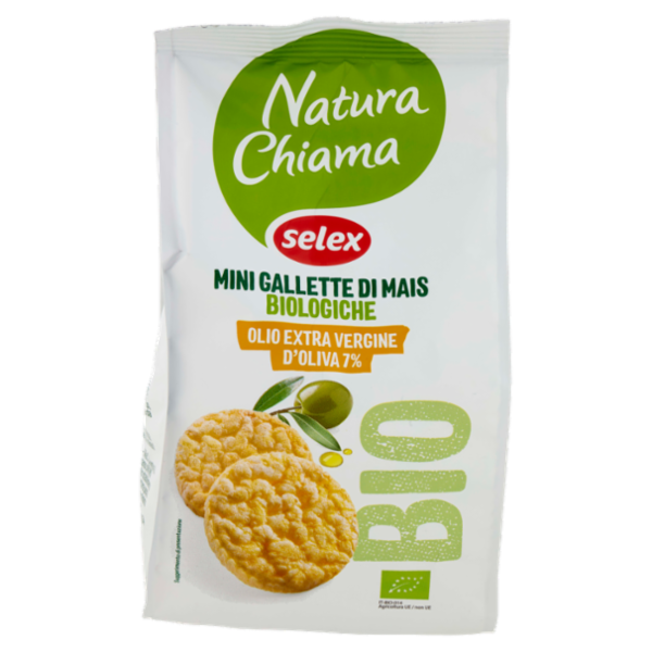 Selex Natura Chiama Mini Gallette di Mais all'Olio Extra Vergine Biologiche 50 g