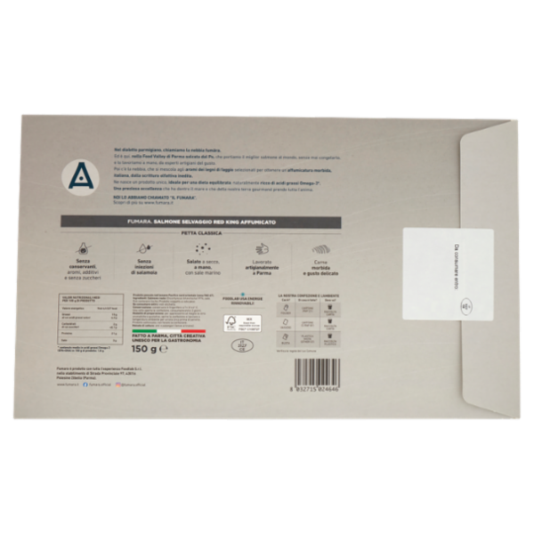 Fumara Salmone Selvaggio Red King Affumicato Fetta classica 150 g