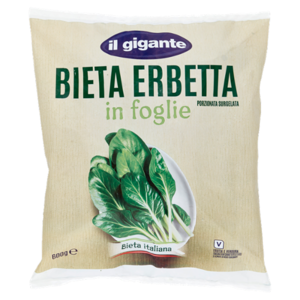 IL GIGANTE Bieta Erbetta in foglie Porzionata Surgelata 600 g