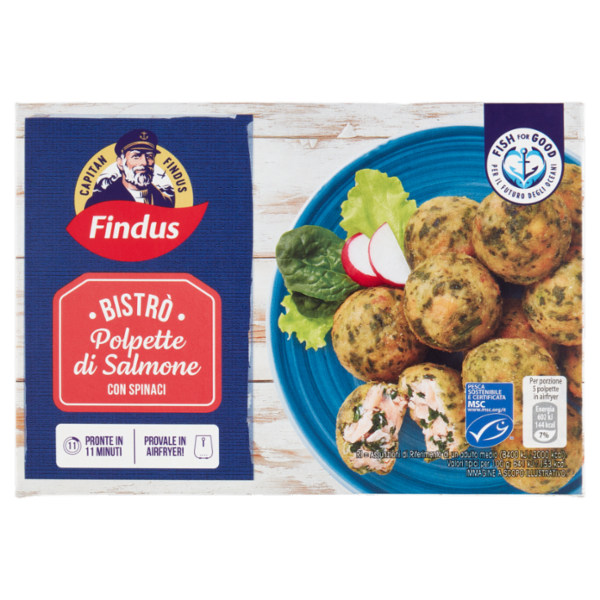 Capitan Findus Delizie D'Amare Polpette di Salmone con Spinaci 209 g