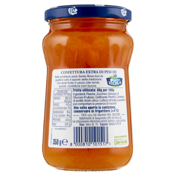 Santa Rosa Confettura Pesche 65% 350 g
