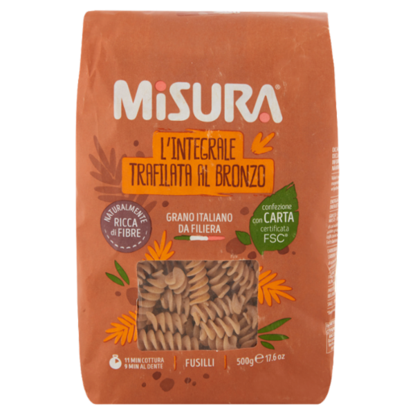 Misura L'Integrale Trafilata al Bronzo Fusilli 500 g
