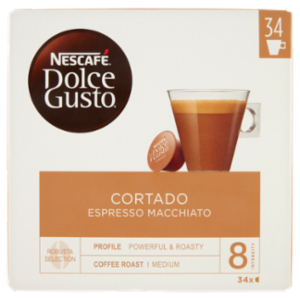 NESCAFÉ DOLCE GUSTO Cortado Espresso Macchiato 34 Capsule (34 Tazze)