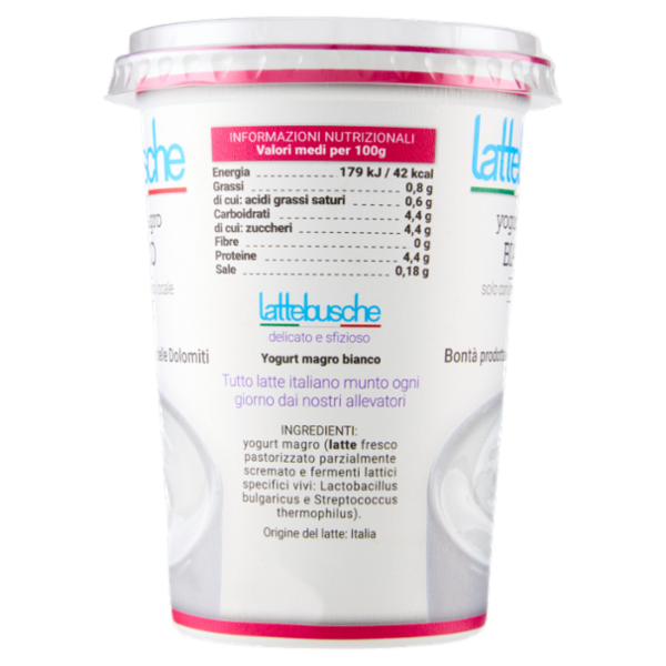 lattebusche yogurt magro Bianco 500 g