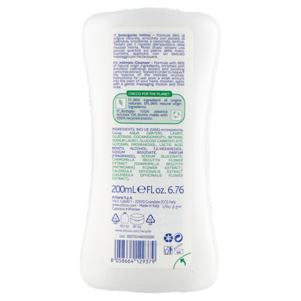 chicco Baby Moments Detergente Intimo 0m+ 200 mL