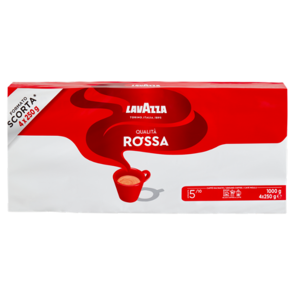Lavazza Qualità Rossa Caffè Macinato 4 x 250 g
