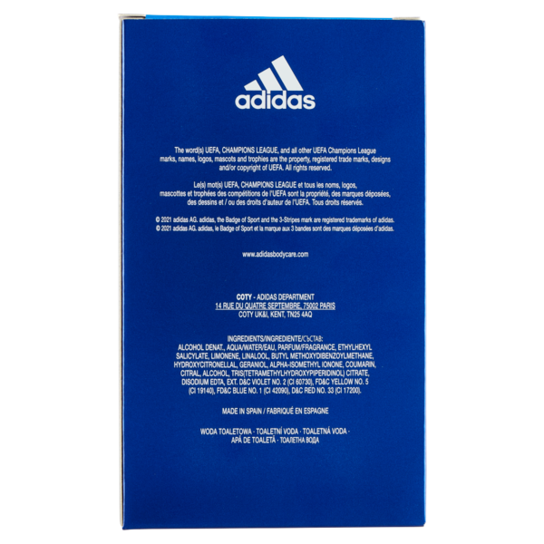 adidas UEFA Champions League Champions Eau de Toilette 100 mL