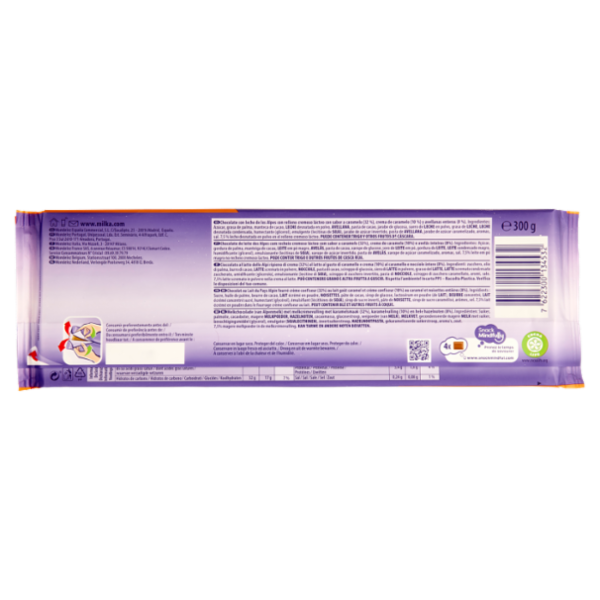 Milka Mmmax, maxi tavoletta di cioccolato al latte 100% alpino con caramello e nocciole - 300g