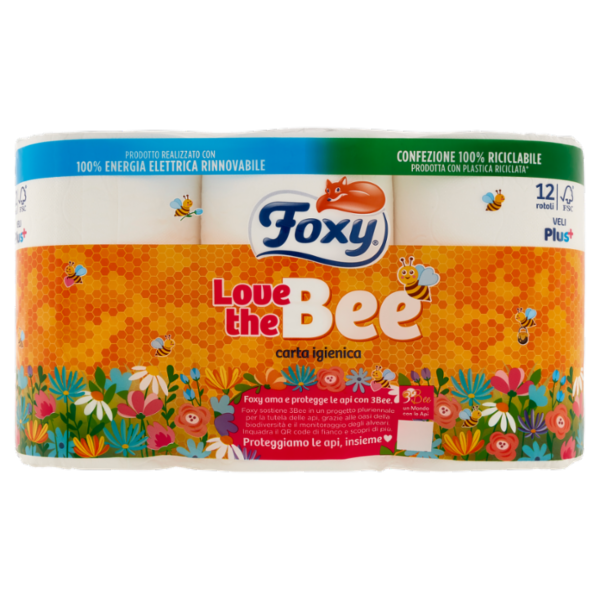 Foxy Love the Bee carta igienica 12 pz