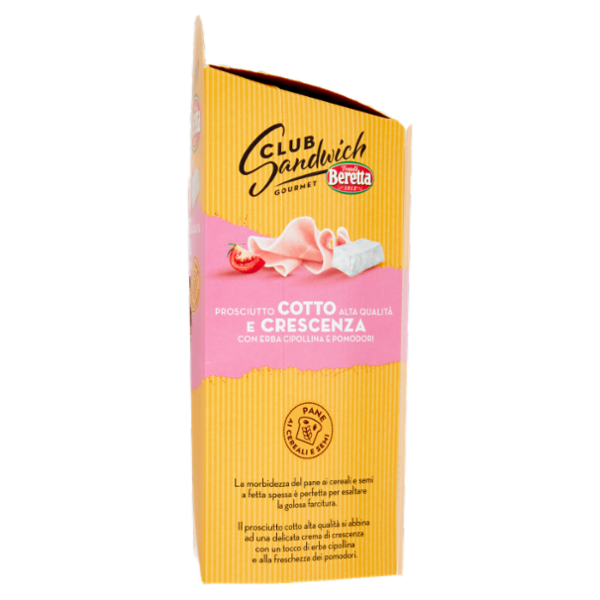 Fratelli Beretta Club Sandwich Gourmet Prosciutto Cotto Alta Qualità e Crescenza 160 g