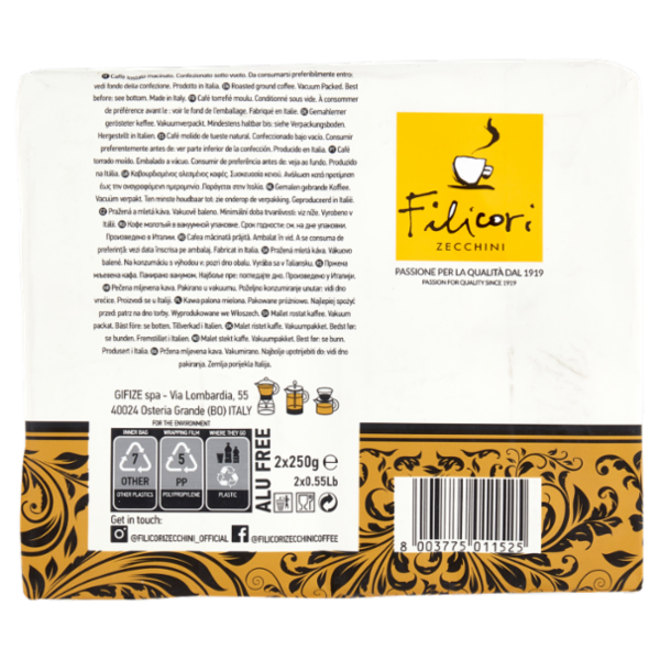 Filicori Zecchini Caffè per Moka Classico 2 x 250 g