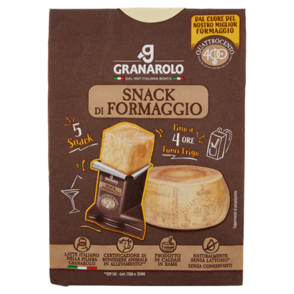 Granarolo Quattrocento Snack di Formaggio 5 x 20 g