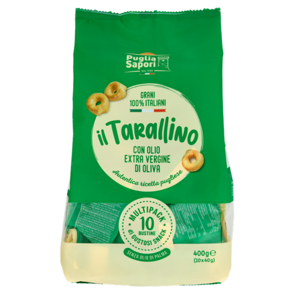 Puglia Sapori il Tarallino con Olio Extra Vergine di Oliva 10 x 40 g
