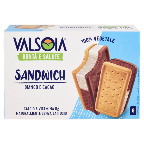 Valsoia Bontà e Salute Sandwich Bianco e Cacao 8 x 40 g