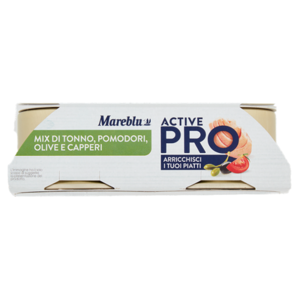 Mareblu Active Pro Mix di Tonno, Pomodori, Olive e Capperi 2 x 130 g