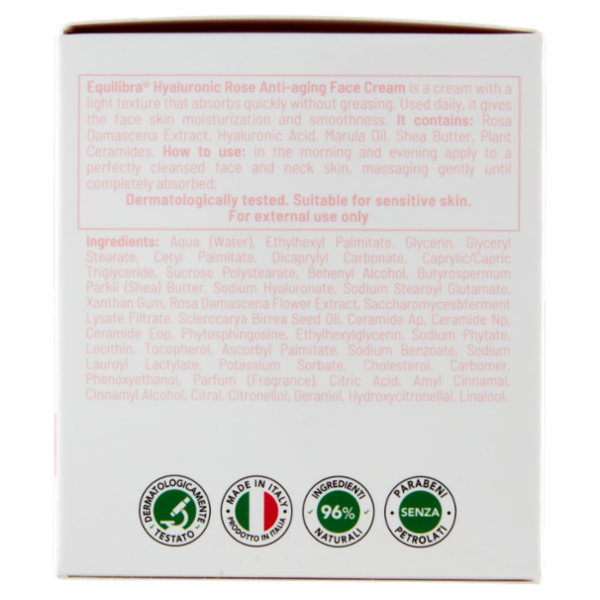 equilibra Rosa Ialuronica Crema Viso Anti-Aging 50 ml
