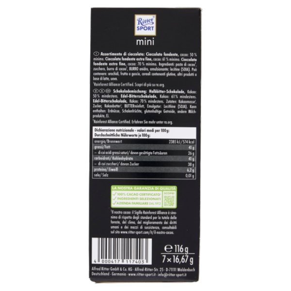 Ritter Sport mini Dark Mix 7 x 16,67 g