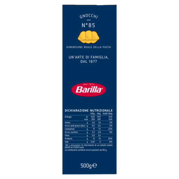 Barilla Pasta Gnocchi n.85 500g