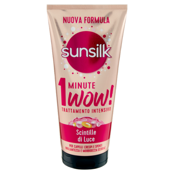 sunsilk Scintille di Luce 1 Minute Wow! Trattamento Intensivo per Capelli Crespi e Spenti 180 mL