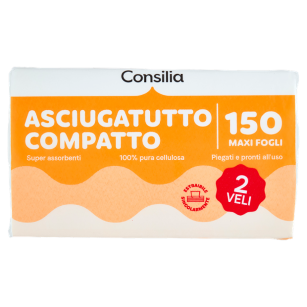 Consilia Asciugatutto 2 Veli Compatto 150 Maxi Fogli