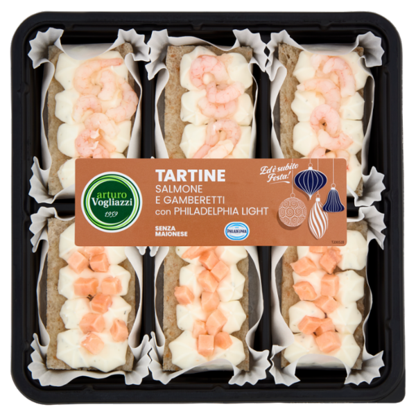 arturo Vogliazzi Tartine Salmone e Gamberetti con Philadelphia Light 240 g