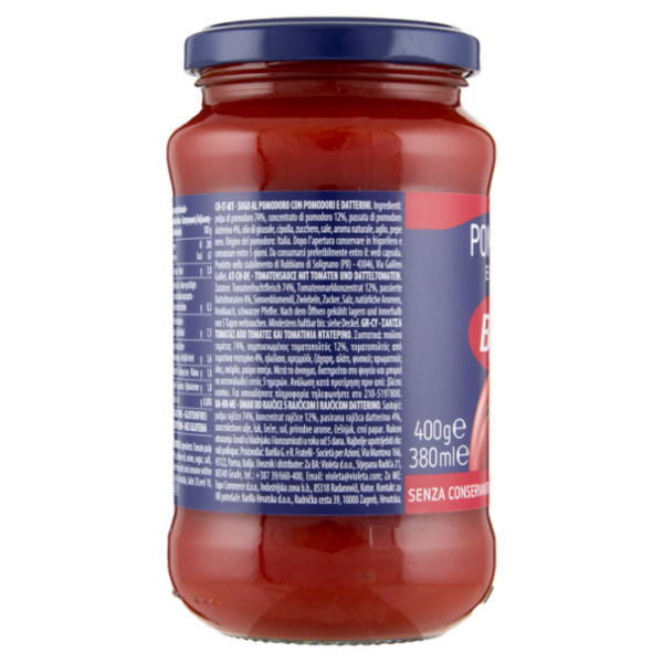 Barilla Sugo Pomodoro e Datterini 100% Pomodoro Italiano Condimento per Pasta 400g