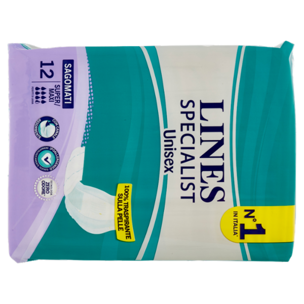 Lines Specialist Unisex Sagomati Super/Maxi 12 pz