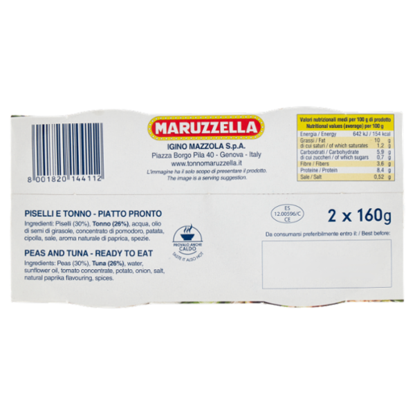 Maruzzella Piselli e Tonno 2 x 160 g