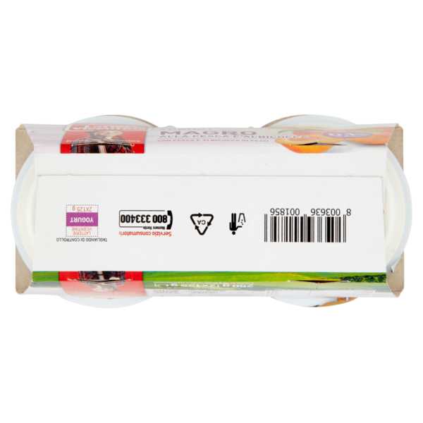 Latterie Vicentine Yogurt Magro alla Pesca e Albicocca 2 x 125 g