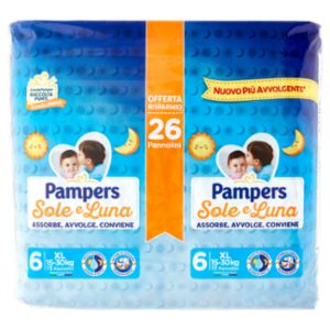Pampers Sole e Luna XL 26 Pz