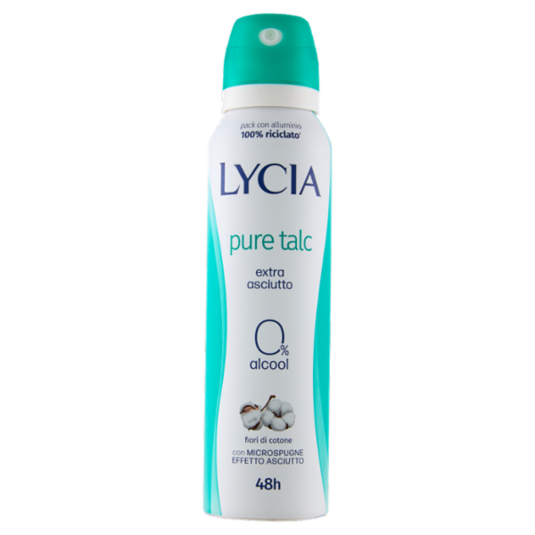 Lycia pure talc fiori di cotone deo spray 150 ml