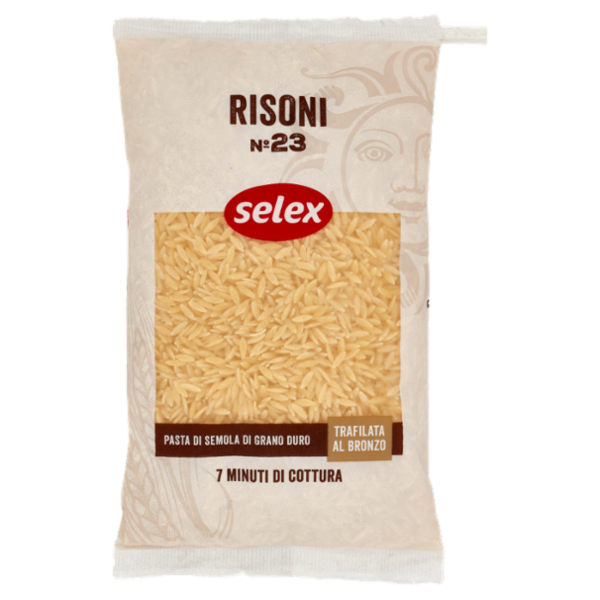 Selex Pasta di Semola Trafilata al Bronzo Risoni 500 g