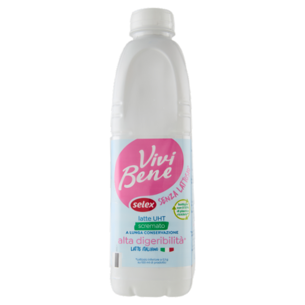 Selex Vivi Bene Latte Uht Scremato Alta Digeribilità senza Lattosio 1 L