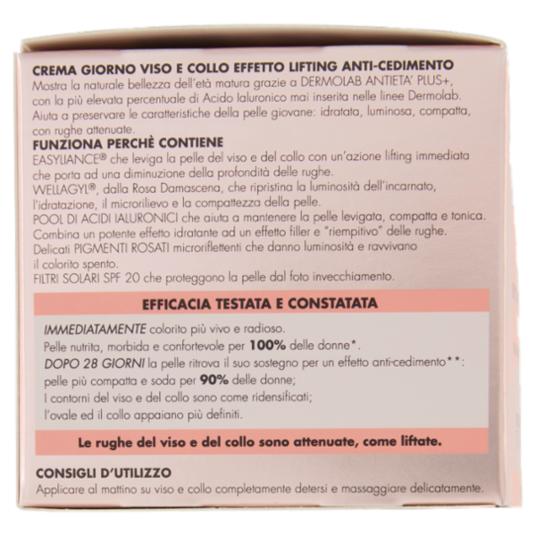 Dermolab Anti Età Plus+ Giorno Crema Viso e Collo Effetto Lifting Anti-Cedimento 50 ml