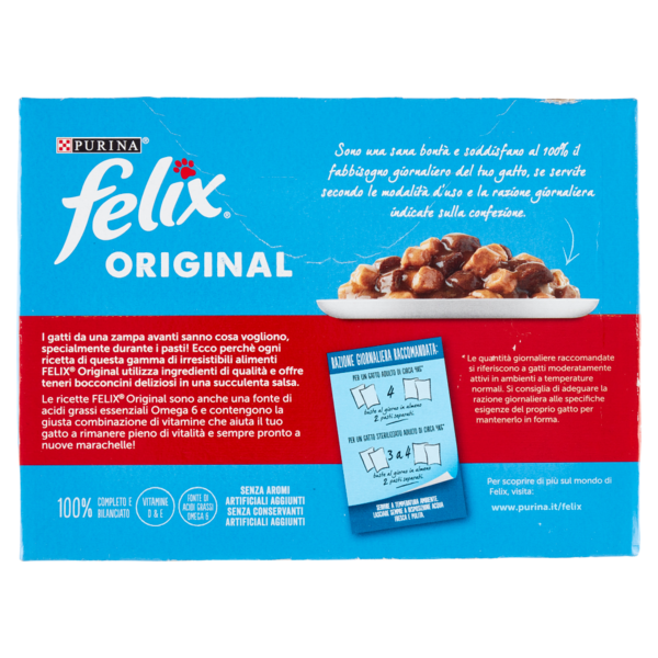 FELIX Original Selezioni Deliziose in Salsa (Coniglio, Pollo, Anatra, Tacchino) 10 x 85 g