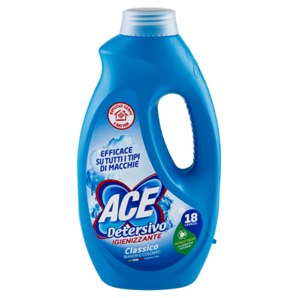 Ace Detersivo Igienizzante Classico Bianchi e Colorati 990 ml