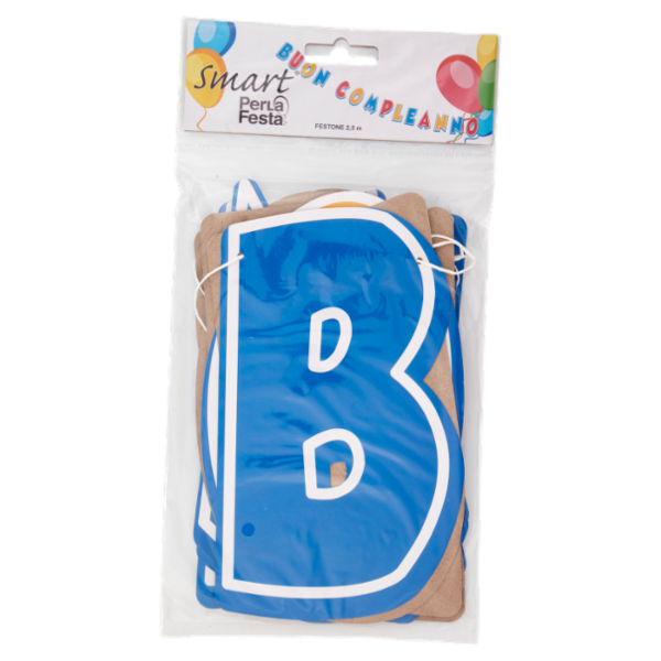 Smart PerLa Festa Festone Buon Compleanno 2,5 m 1 pz