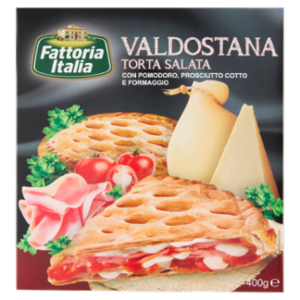 Fattoria Italia Valdostana Torta Salata Con Pomodoro, Prosciutto Cotto e Formaggio Surgelata 400 g