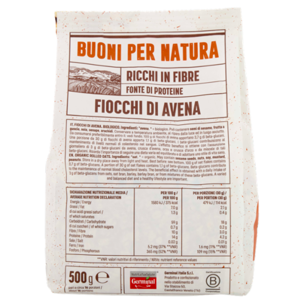 Germinal Bio Fiocchi di Avena 500 g