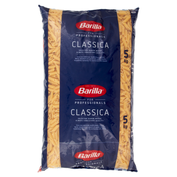 Barilla for Professionals Mezze penne rigate n°70 Pasta classica corta Catering Food Service 5 kg