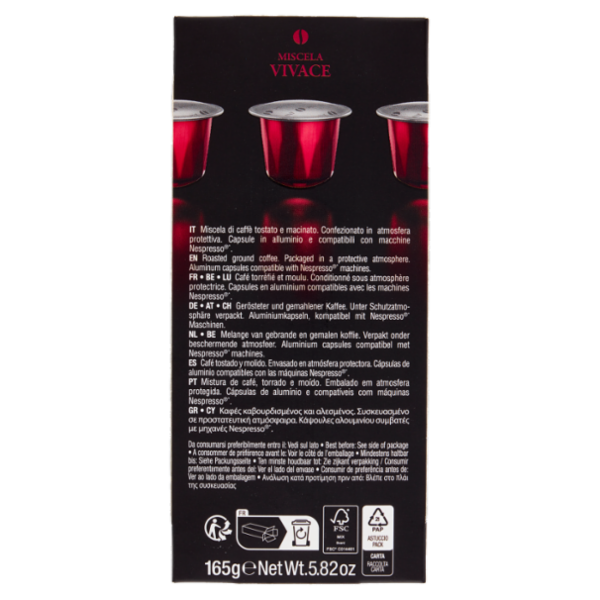Pellini Miscela Vivace Compatibili Nespresso* 30 Capsule 165 g