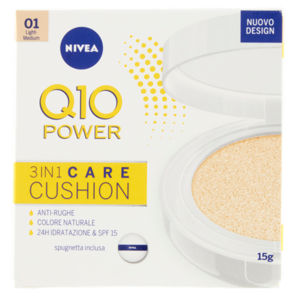 Nivea Q10 Power 3in1 Care Cushion 01 Light-Medium 15 g